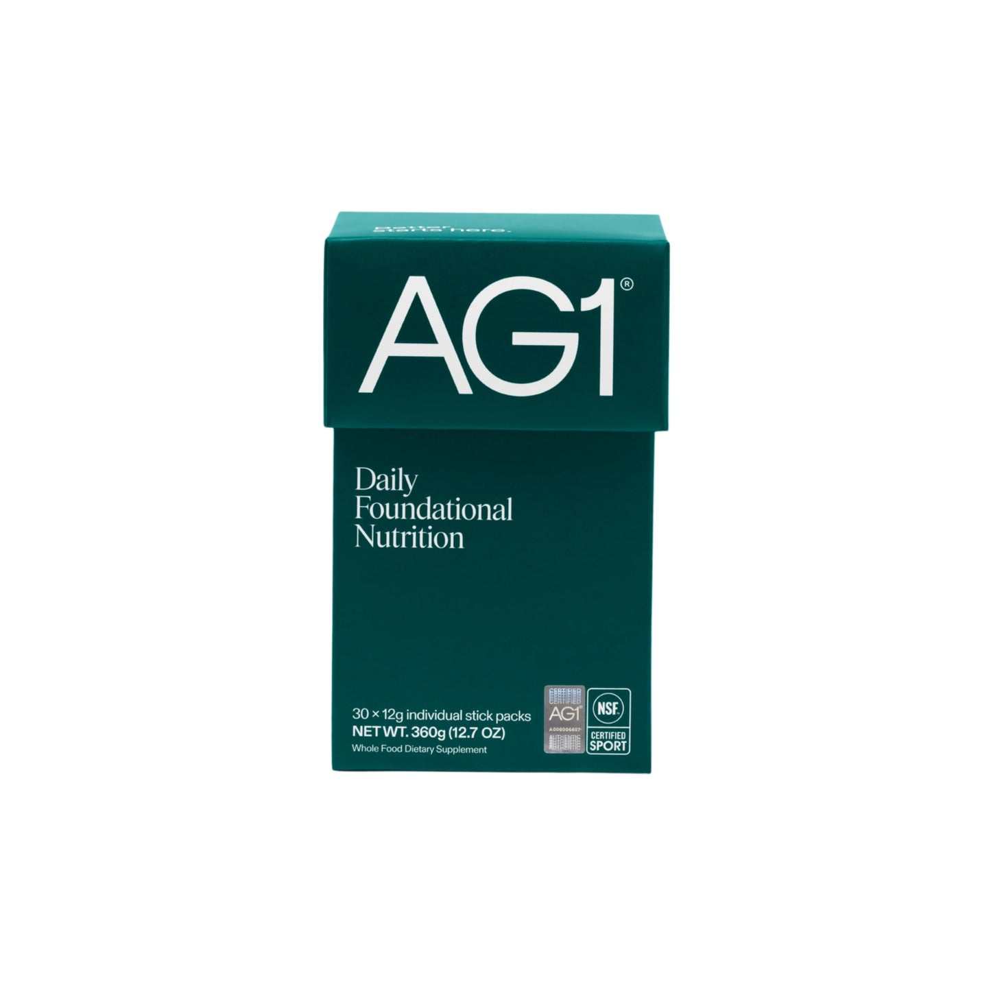 AG1 Multivitamin & Greens Powder — 30 Travel Packs, Gluten Free, Vegan, Probiotic