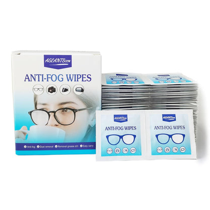 Ageantscom Anti-Fog Wipes for Glasses – 100 Pack, Quick-Dry, Scratch-Free