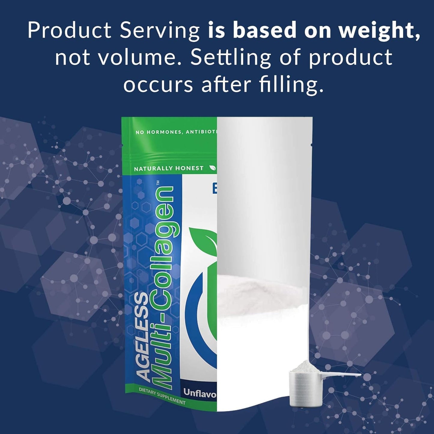 BioTrust Ageless Multi Collagen Peptides Powder – 5 Types (I, II, III, V, X) – 10g per Serving – 3-pk