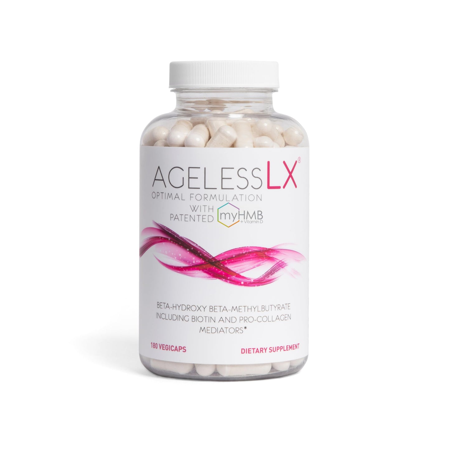 AgelessLX HMB Supplements for Women | Collagen Enhancer Capsules, Youthful Skin & Lean Muscle – Biotin, D3 & K2 | 60 Servings