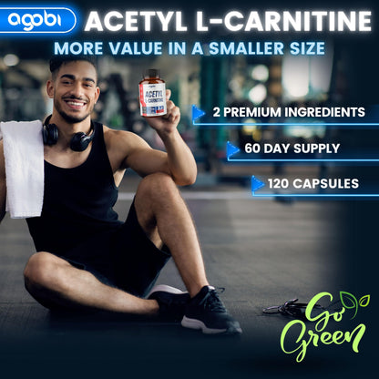 agobi Acetyl L-Carnitine & Alpha Lipoic Acid Complex 1500mg | Brain Health, Focus & Mood