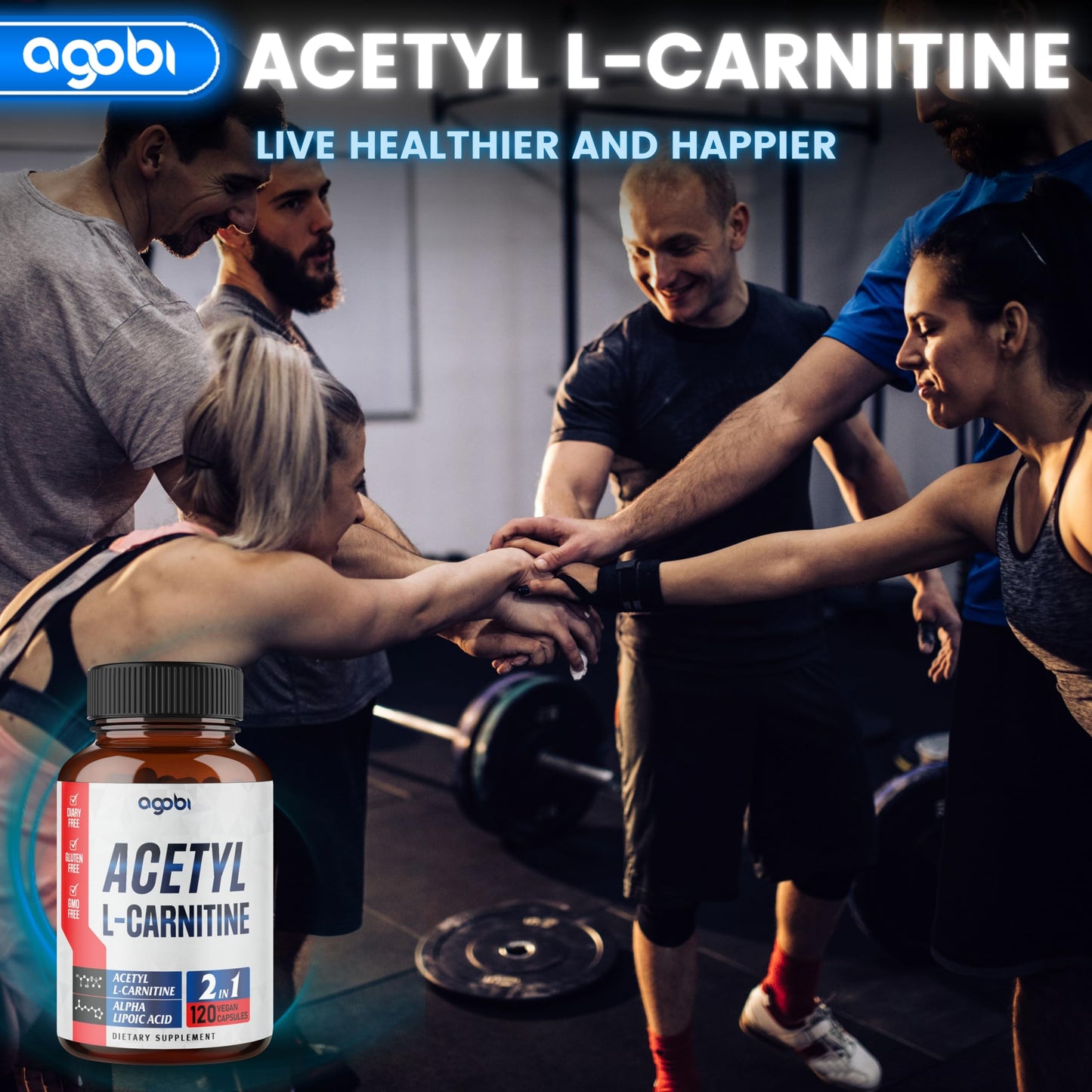 agobi Acetyl L-Carnitine & Alpha Lipoic Acid Complex 1500mg | Brain Health, Focus & Mood