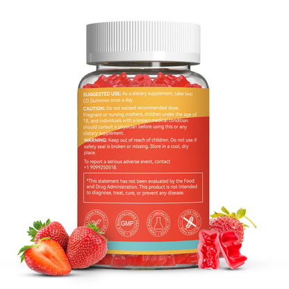 Agumoon Vitamin D3 5000 IU Gummies – 120 Count, Strawberry – Immune Support