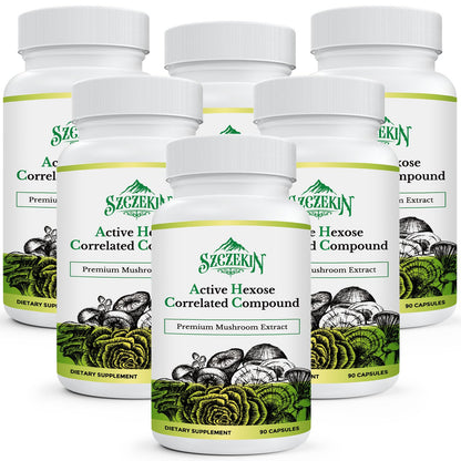 SZCZEKIN AHCC 1500 mg with 8 Mushroom Extracts – 540 Vegan Capsules