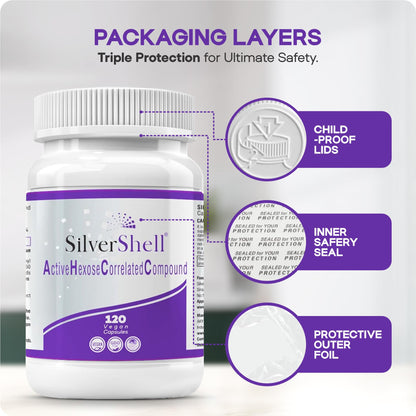 Active Hexose Correlated Compound Supplements – 120 Vegan Caps, 500mg | Organic Shiitake
