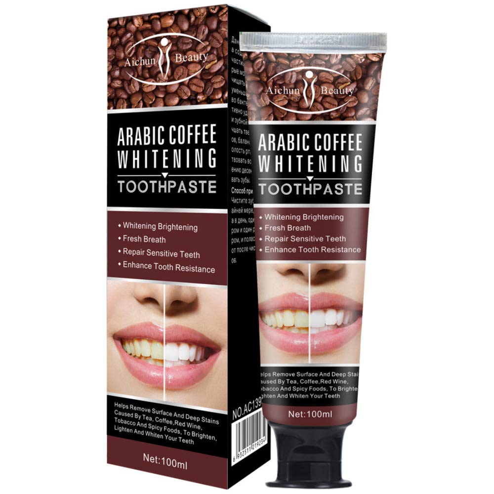 AICHUN BEAUTY Arabic Coffee Toothpaste | Fresh Breath, Whitening & Sensitive Teeth Care 100ml