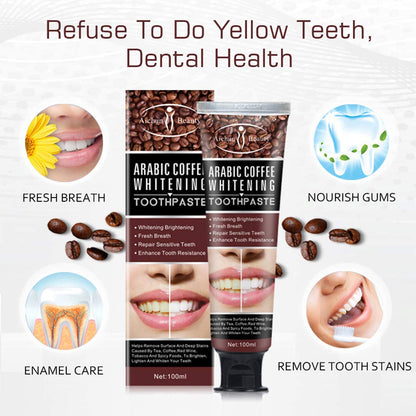 AICHUN BEAUTY Arabic Coffee Toothpaste | Fresh Breath, Whitening & Sensitive Teeth Care 100ml