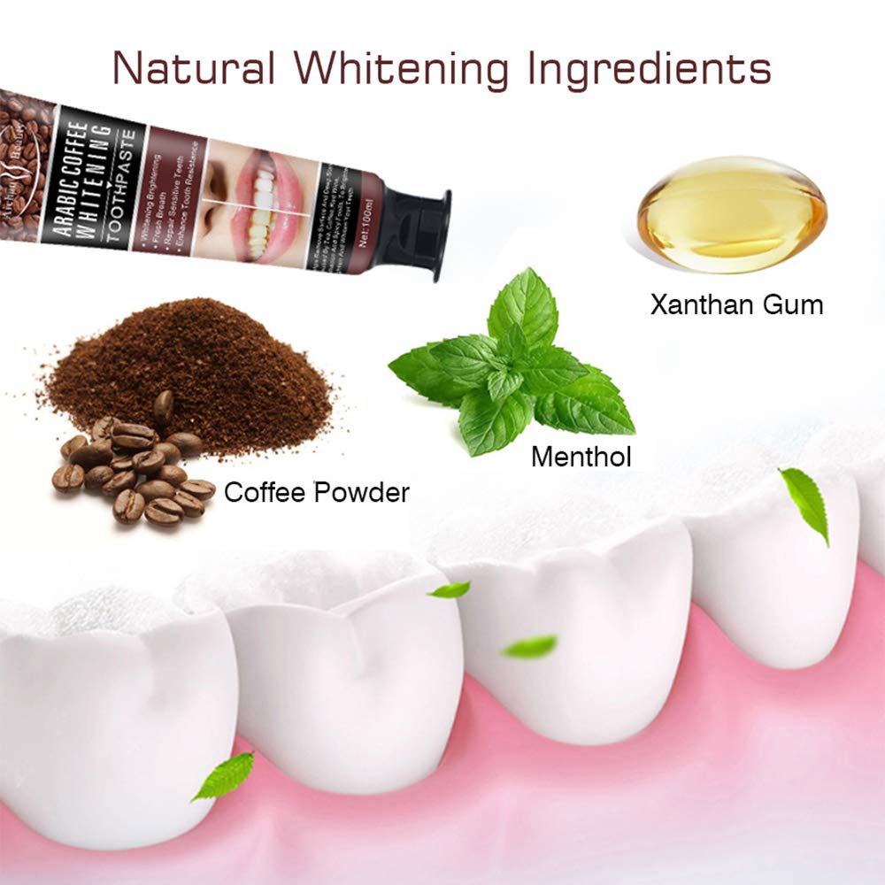 AICHUN BEAUTY Arabic Coffee Toothpaste | Fresh Breath, Whitening & Sensitive Teeth Care 100ml