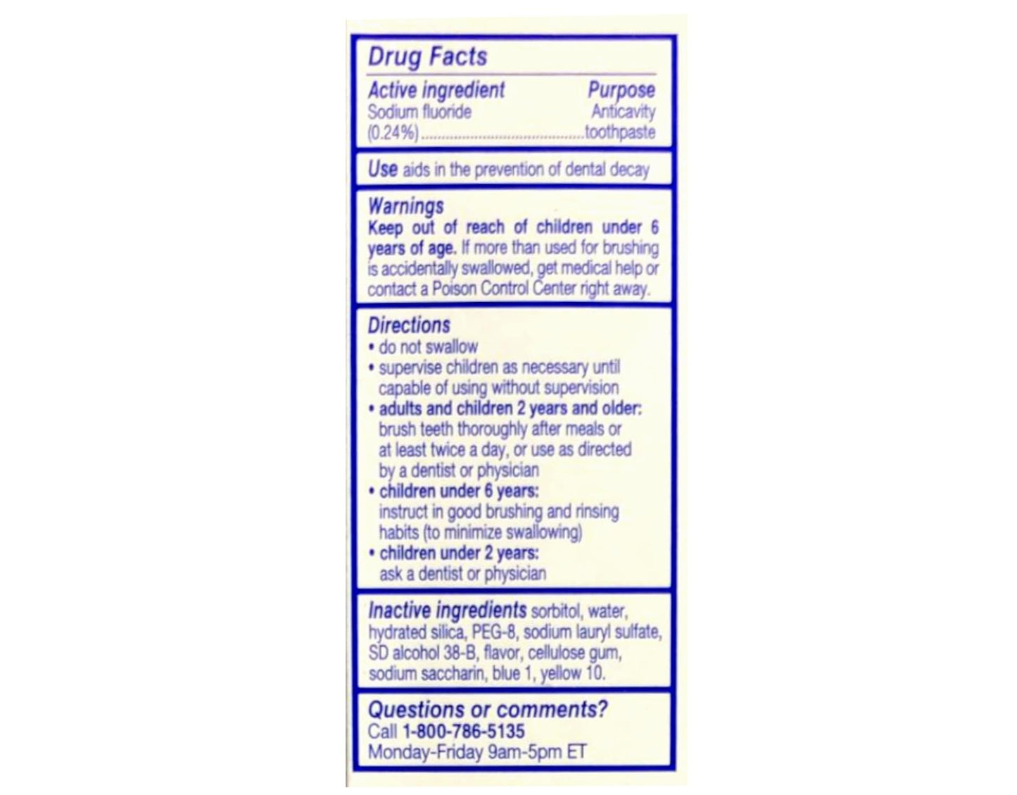 Aim Cavity Protection Anticavity Fluoride Toothpaste Ultra Mint - 5.5 oz