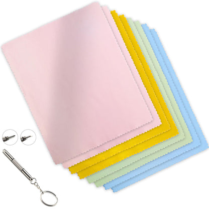 AIMI Assorted Colors Microfiber Cleaning Cloths - 6x7 in (15x18 cm) - 16 Pack