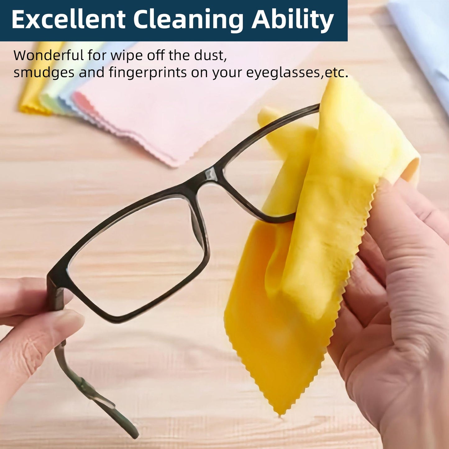 AIMI Assorted Colors Microfiber Cleaning Cloths - 6x7 in (15x18 cm) - 16 Pack