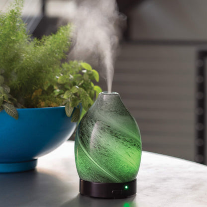Airome Obsidian Medium Essential Oil Diffuser - 100 mL Ultrasonic Humidifier with 8 LED Lights