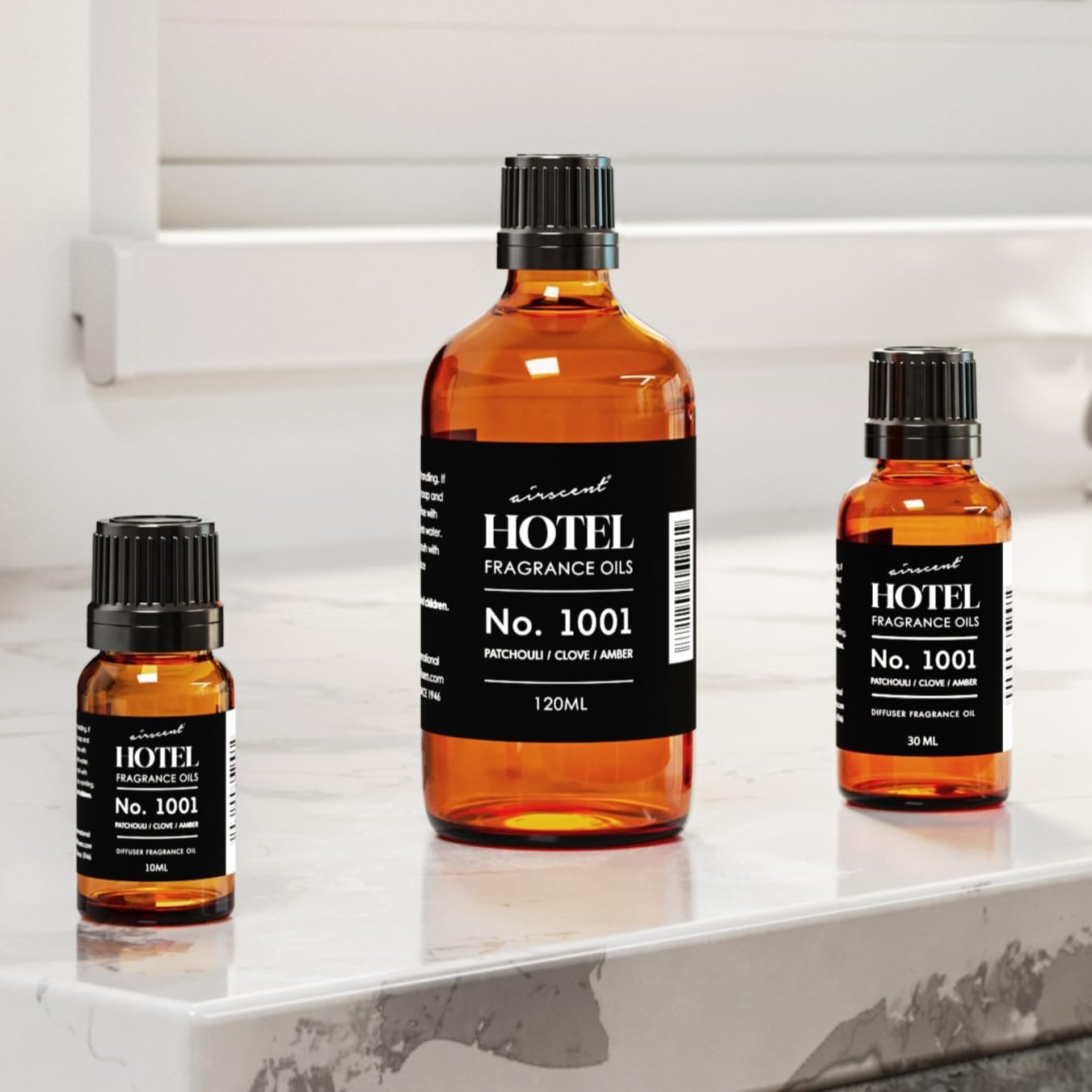 AirScent Hotel Diffuser Oil No. 1001 - Patchouli Clove Amber - Hotel Scent Dupe, 10 mL