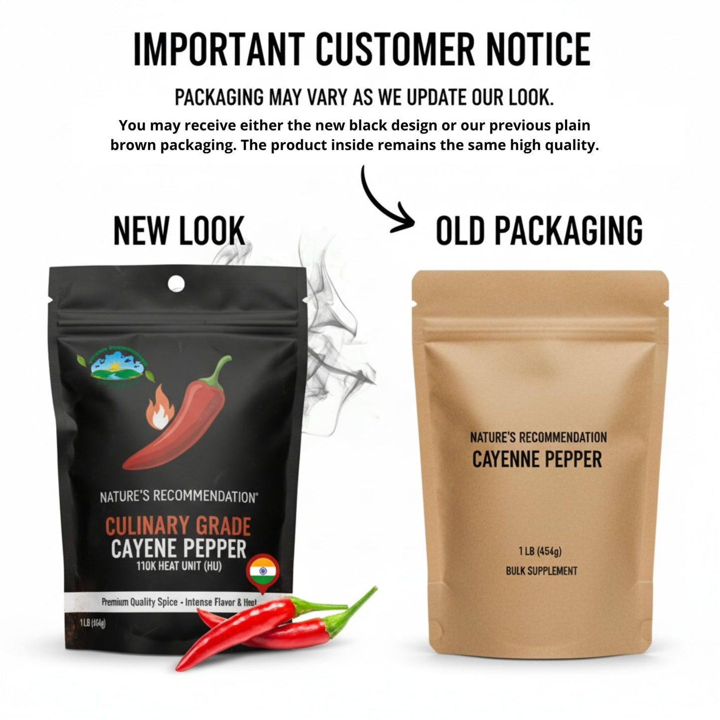 Pure Heat Indian Cayenne Pepper Powder 1 lb – 110k HU, Gluten Free, Vegan | Sweet Sunnah