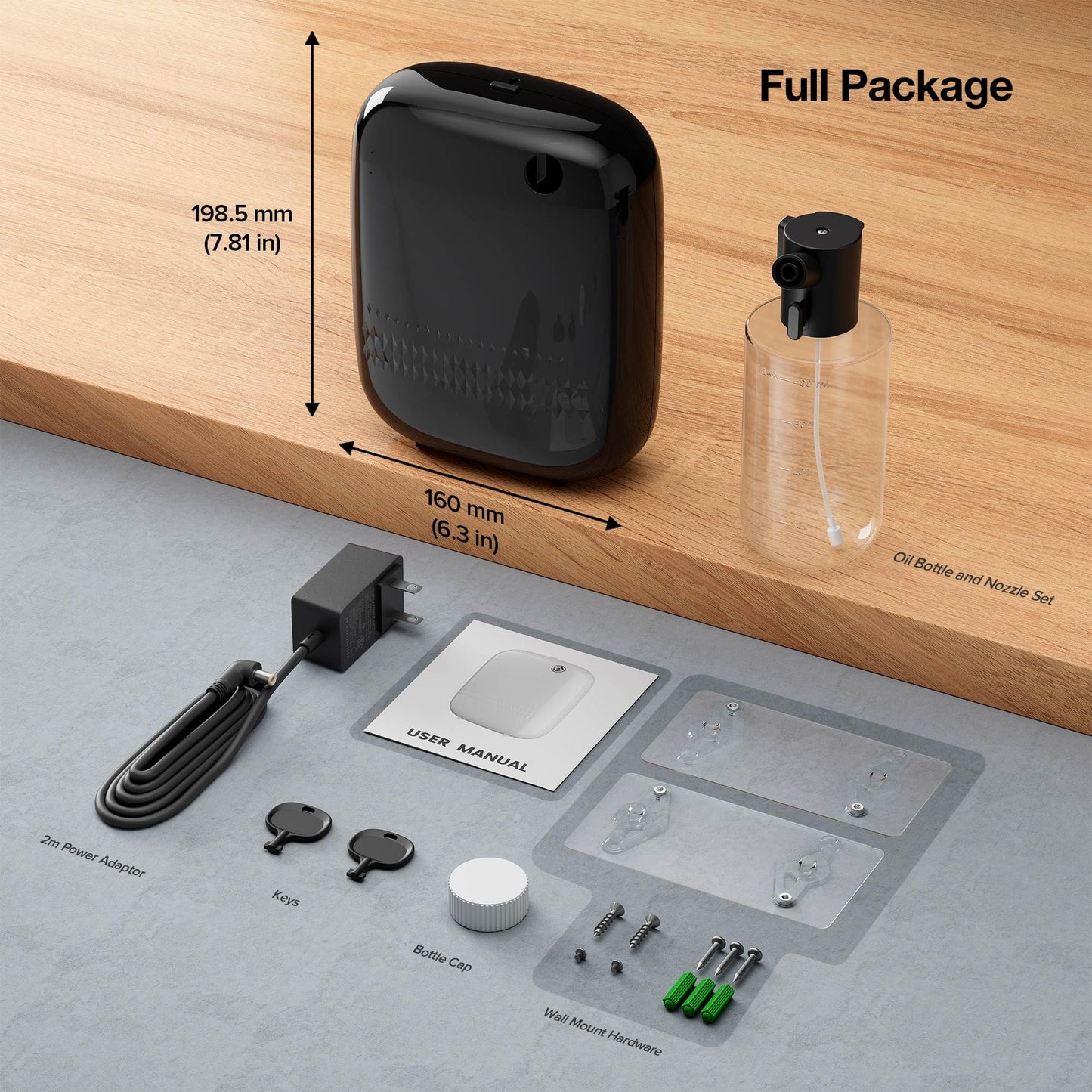 Airversa Smart Scent Air Machine ANW-Black - 400 mL Waterless Diffuser for Large Rooms (Up to 2000 sq ft)