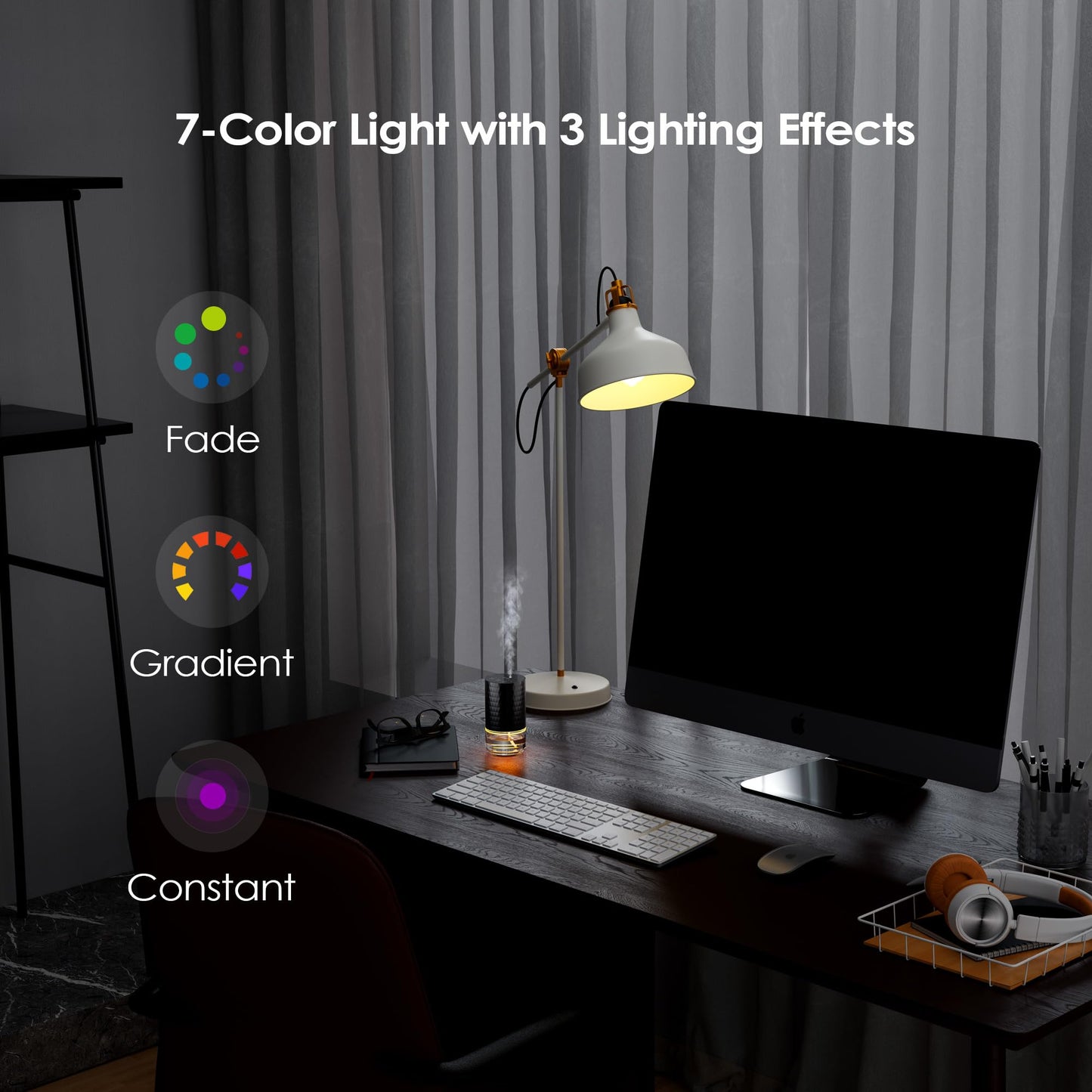 Airversa AN5 Black Waterless Diffuser 100mL – Premium Metal Nebulizer, Battery Operated