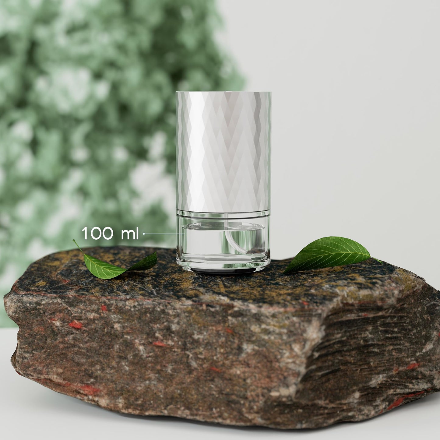 Airversa Waterless Diffuser 100ml Silver – Battery-Operated Nano Mist, 3 Mist Settings