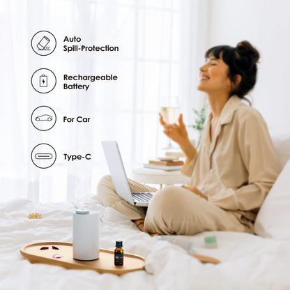 Airversa Waterless Diffuser Starter Kit AN6 White - 4 x 10mL Fragrance Oils