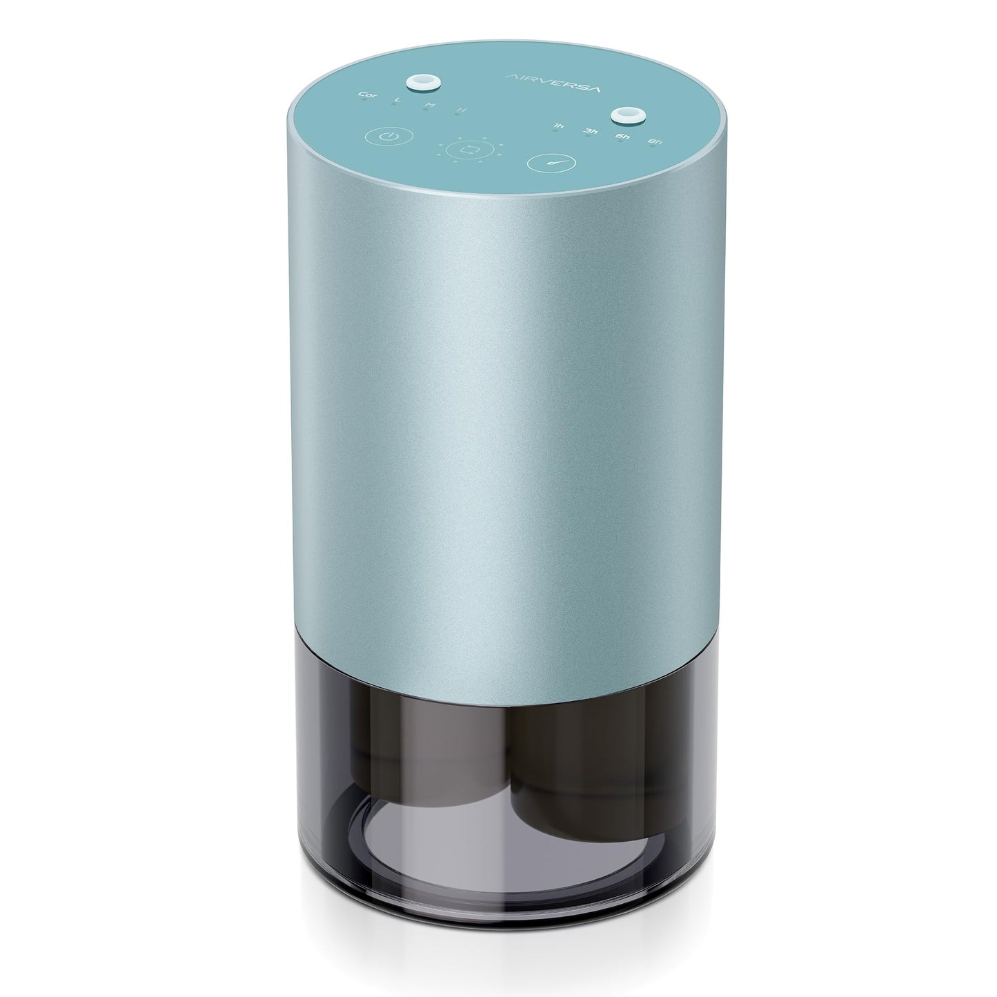 Airversa Dual-Nozzle Waterless Diffuser – Mint Metal, 5 Timers, 4 Mist Levels, Car Mode