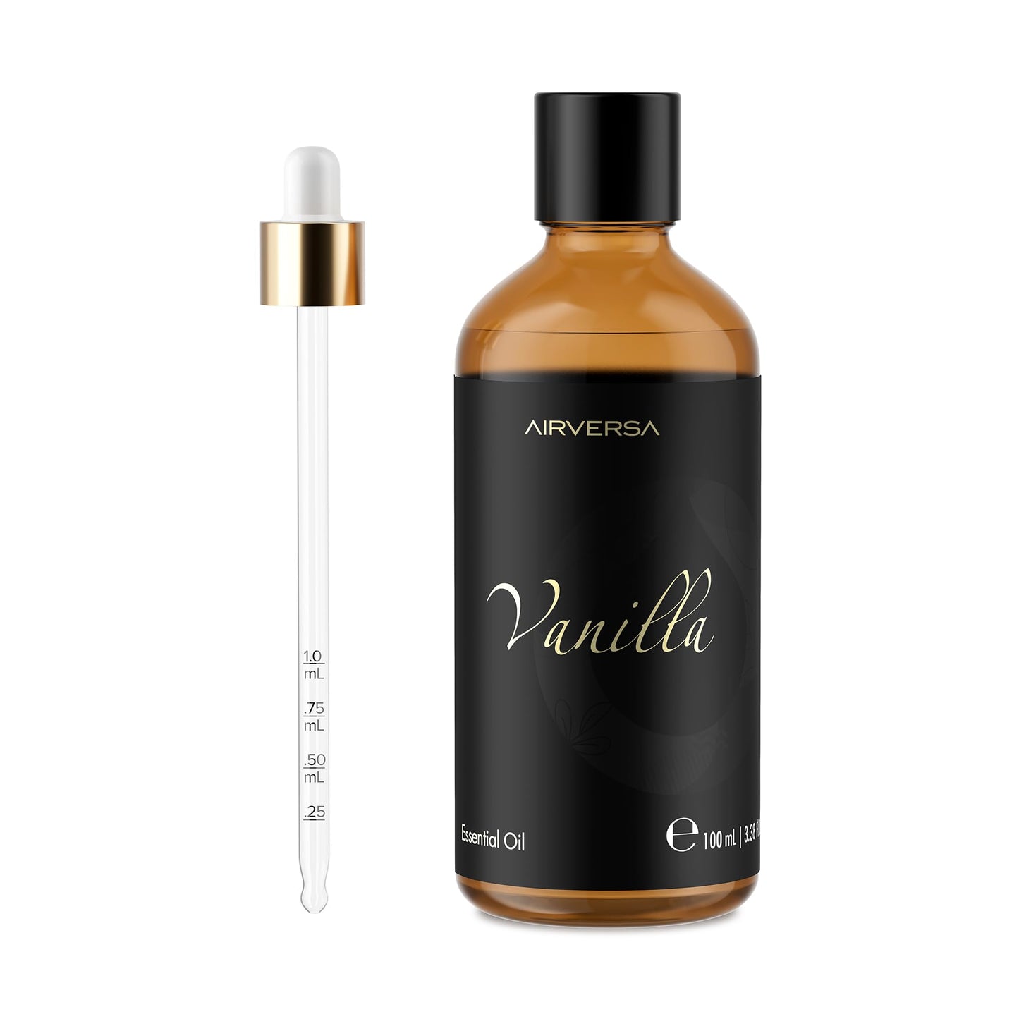 Airversa Vanilla Essential Oil – 100 mL (3.38 fl oz) for Aromatherapy & Diffusers