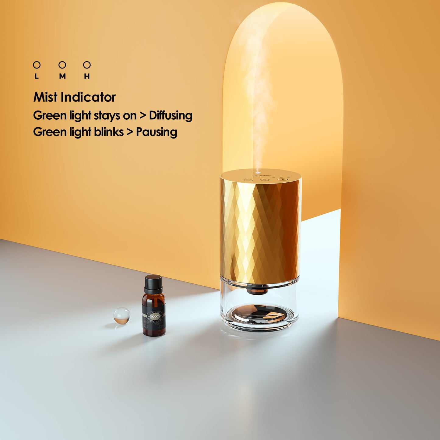 Airversa Waterless Diffuser AN5 Gold - 100ml Battery-Operated Scent Machine