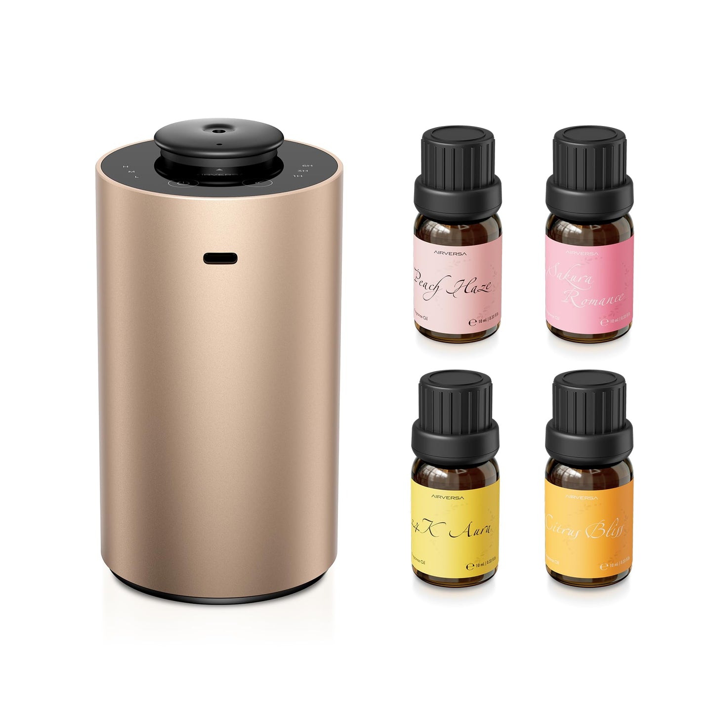 Airversa Waterless Diffuser Starter Kit – 4x 10mL Oils | ANX Titanium Kit01