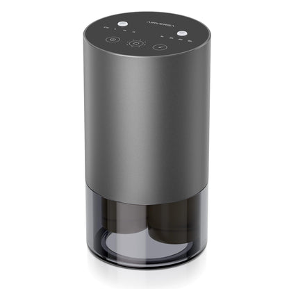 Airversa Waterless Dual-Nozzle Essential Oil Diffuser – 5 Timers, 4 Mist Levels, Car Mode, Iron Grey