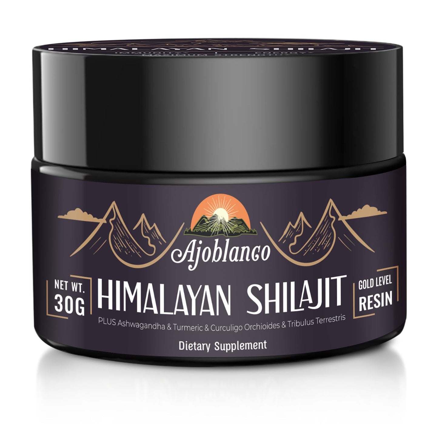 Ajoblanco 600mg Himalayan Shilajit Resin - Organic Ayurvedic Energy