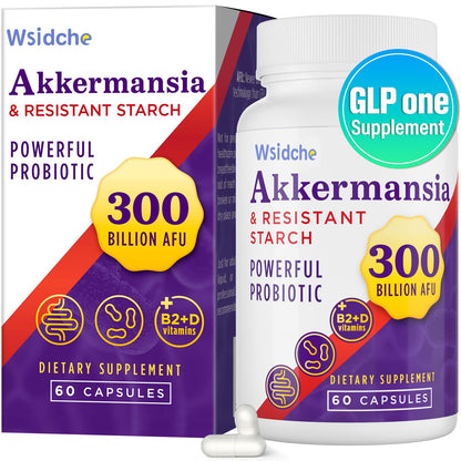 300B AFU Akkermansia Probiotic | GLP ONE Digestive & Immune Support | 60 Caps