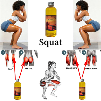 West African Akpi Seeds HIPS Massage Oil for Comfortable Movement