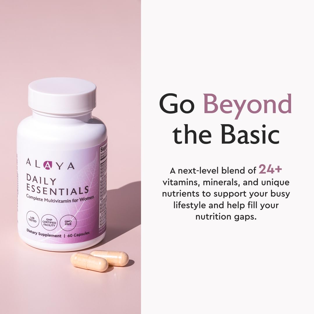 Alaya Naturals Daily Essentials Multivitamin for Women | Complete Daily Nutrition