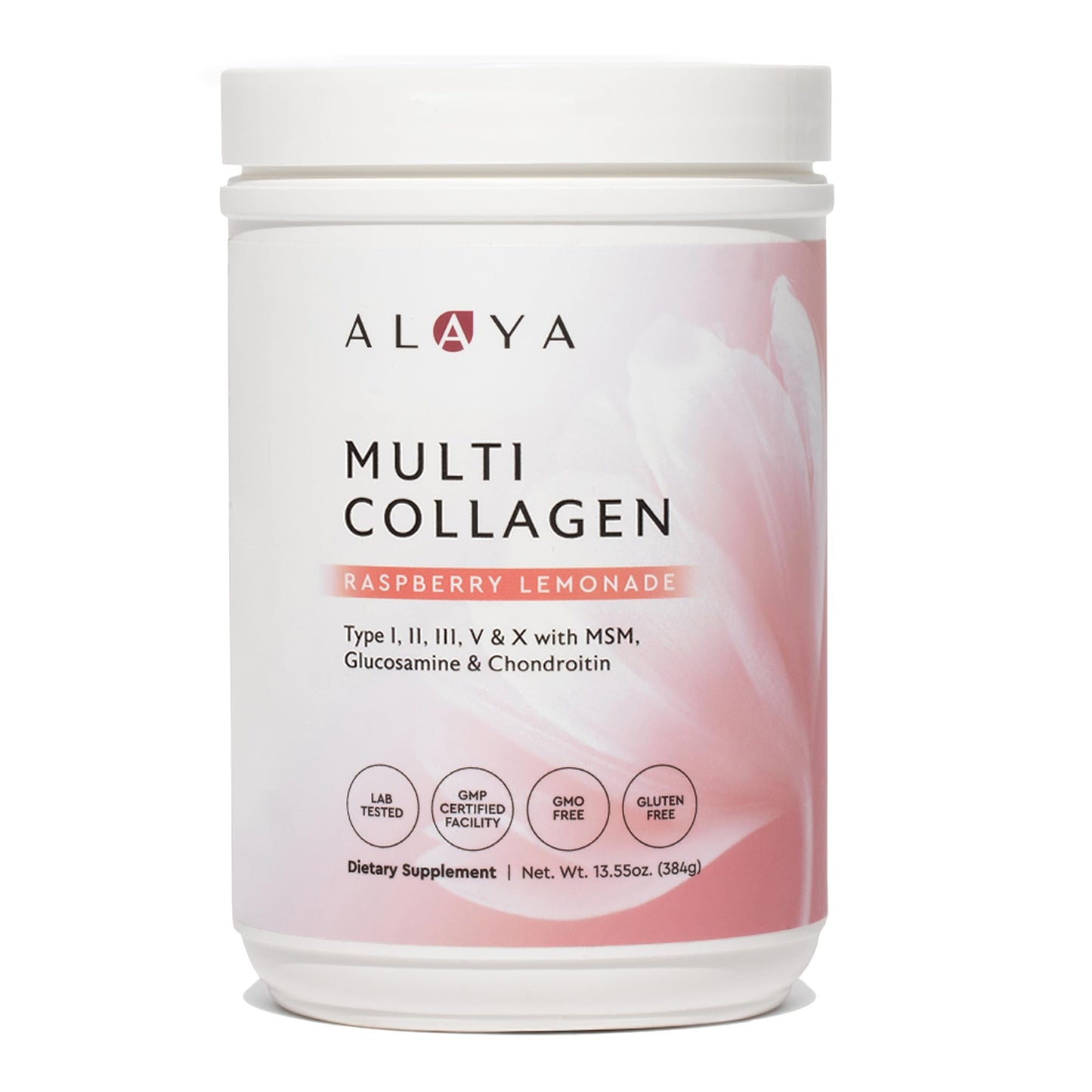 Alaya Naturals Multi Collagen Powder – Raspberry Lemonade (Type I-X)