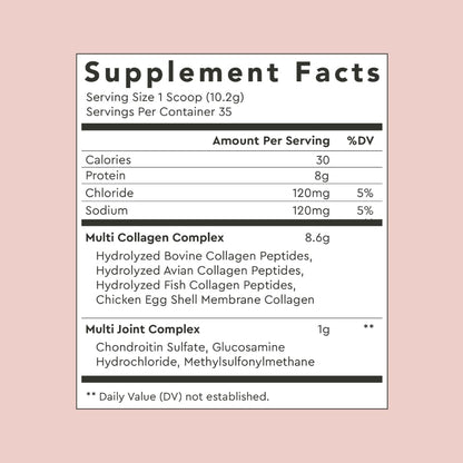 Alaya Naturals Multi Collagen Powder Vanilla – Type I, II, III, V & X with MSM + GC