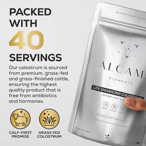 Alcami Elements New Zealand Grass-Fed Colostrum Powder – Immune Support & Gut Health