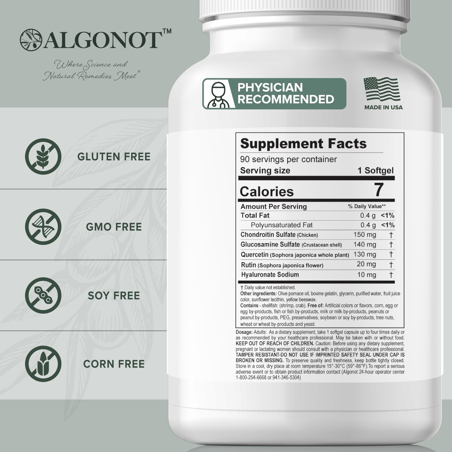 CystoProtek 1 Pack by Algonot – Patented Formula for Bladder Health
