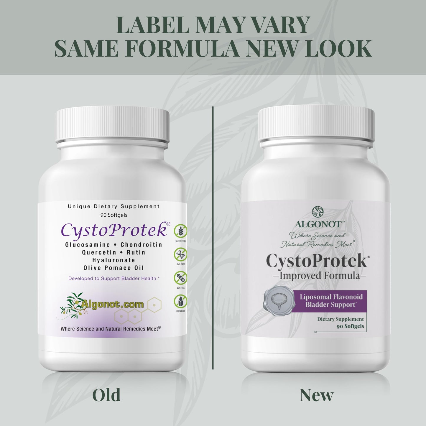 CystoProtek 1 Pack by Algonot – Patented Formula for Bladder Health