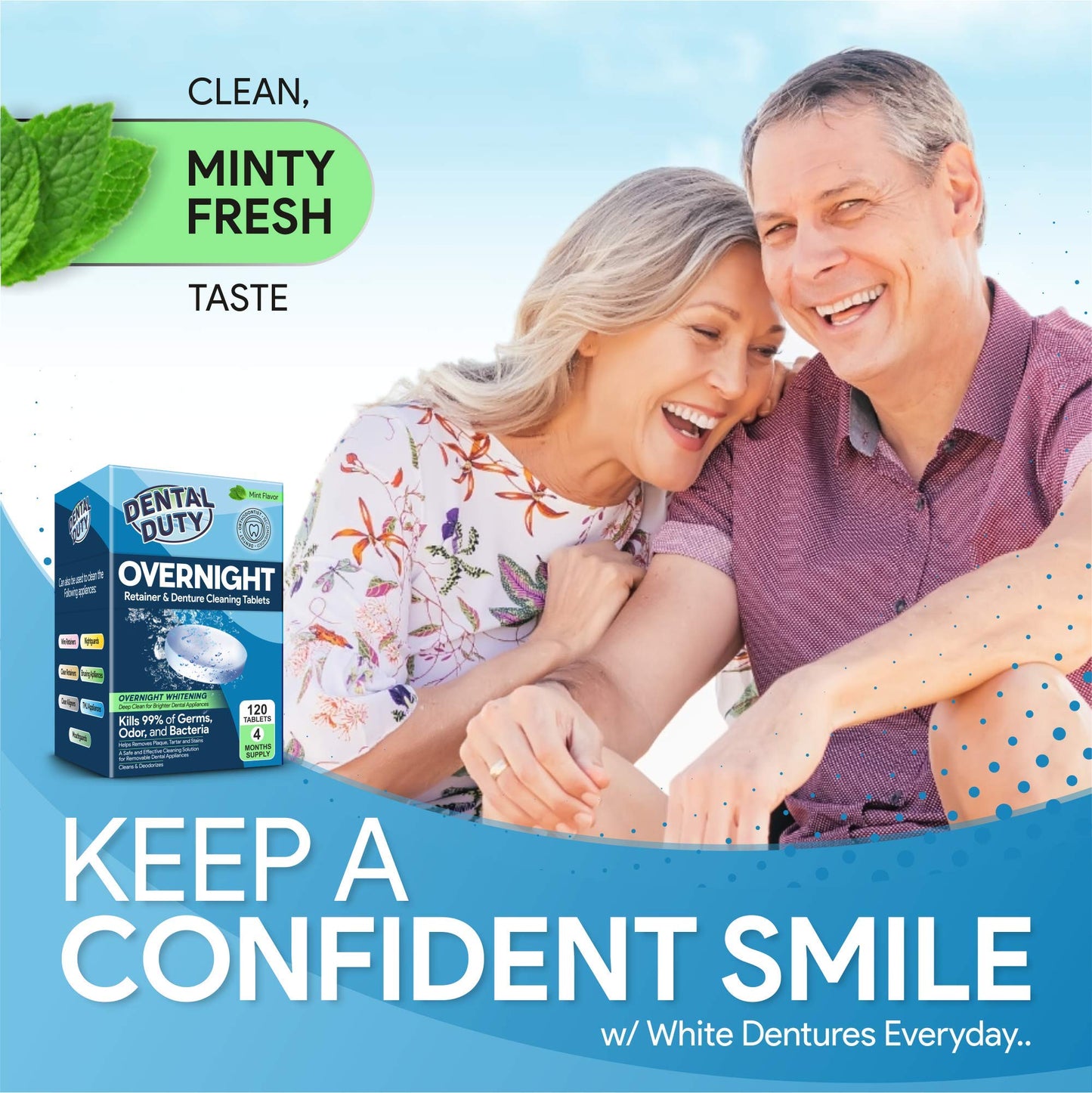 120 Overnight Retainer & Denture Cleaning Tablets – Extra Strength