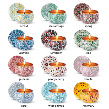 Alikiai Scented Candles for Women – 12 Pack Soy Wax Gift Set