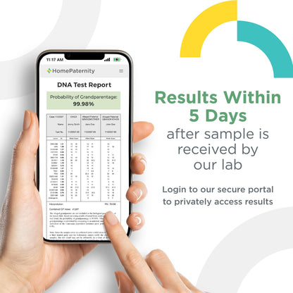 HomePaternity Grandparent DNA Test — Fast Results, 34 Markers, All Fees Included