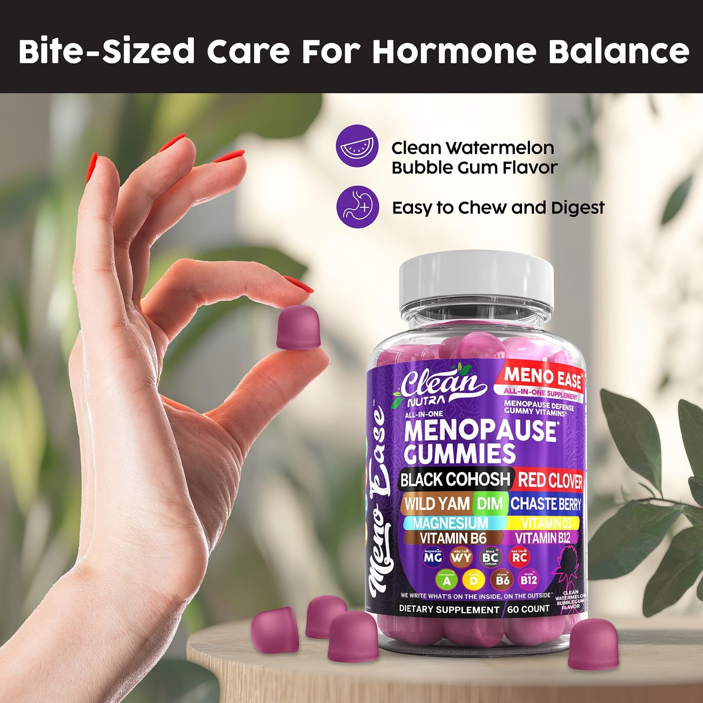 Clean Nutraceuticals Menopause Gummies for Women – Hormone Balance & Night Sweat Support