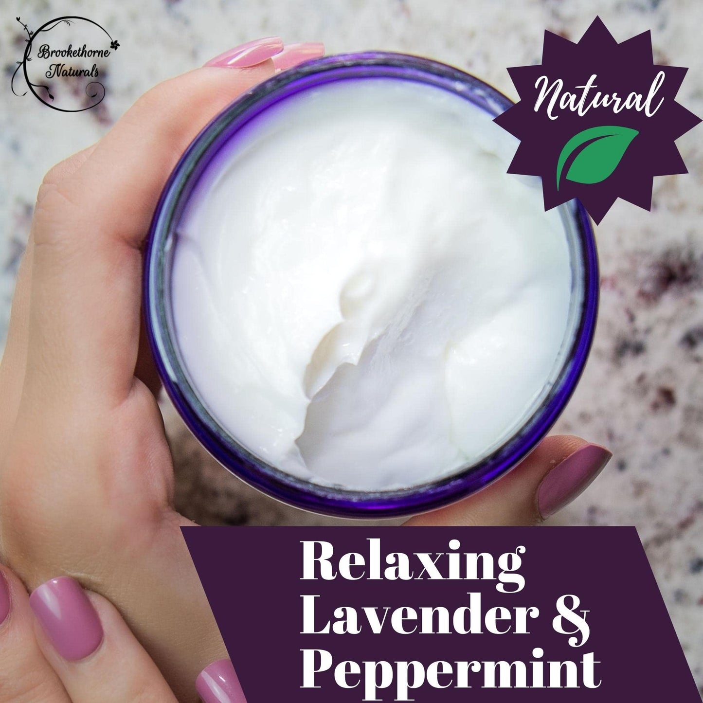 Relax Therapeutic Massage Lotion – All Natural with Lavender & Peppermint Oils | Brookethorne Naturals 8oz