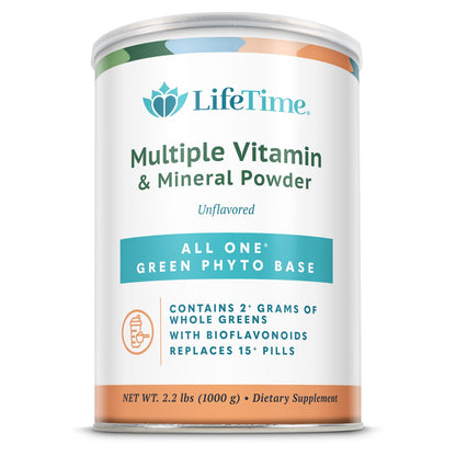 ALL ONE Lifetime Rice Base Multivitamin & Mineral Powder – Once Daily, 66 Servings, Vegan & Gluten-Free