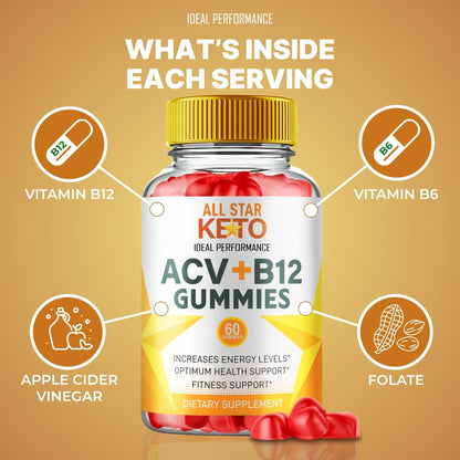 All Star Keto Gummies – Maximum Strength Keto+ACV Gummy (2 Pack)