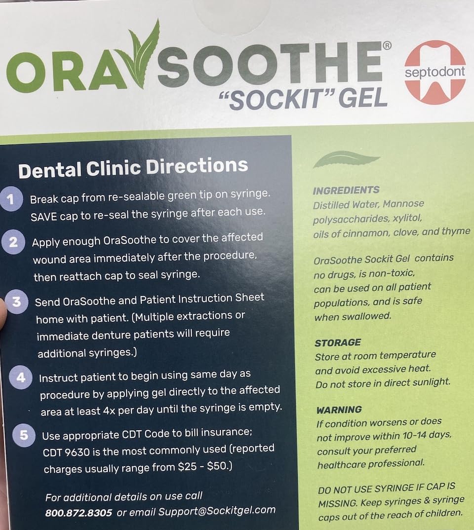 Orasoothe SOCKIT Gel 10g Tube with 1 Extra Spark Dental Co Applicator Tube | Canker Sore Relief
