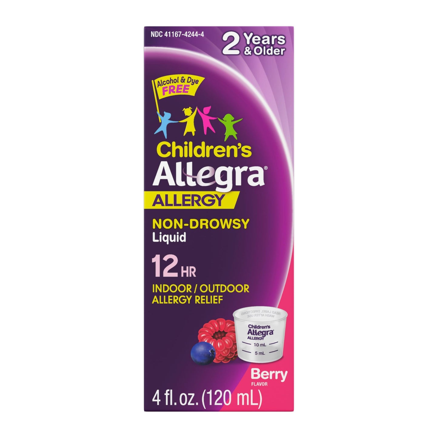 Allegra Children's 12-Hour Allergy Relief Liquid Berry 4 oz | Non-Drowsy