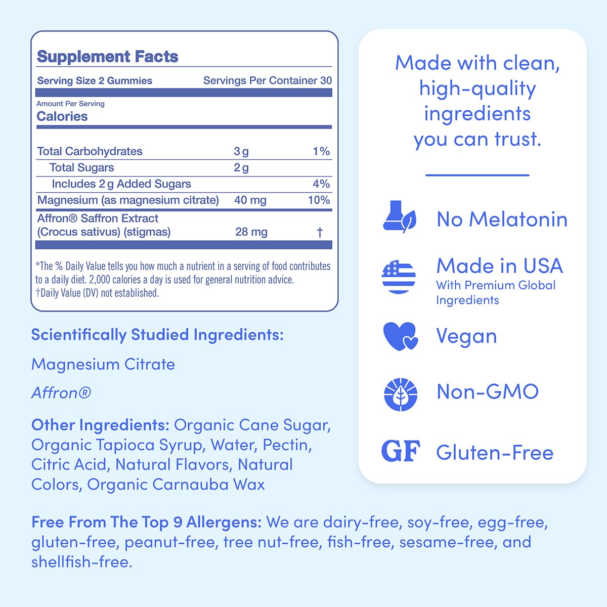 First Day Teens’ Nighttime Reset Calming Magnesium Gummies – Sleep, Mood & Energy (No Melatonin) – 60‑Day Supply