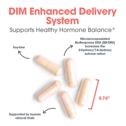 Allergy Research Group DIM Enhanced Delivery System – Hormone Balance Supplement for Women & Men, 120 Vegetarian Capsules