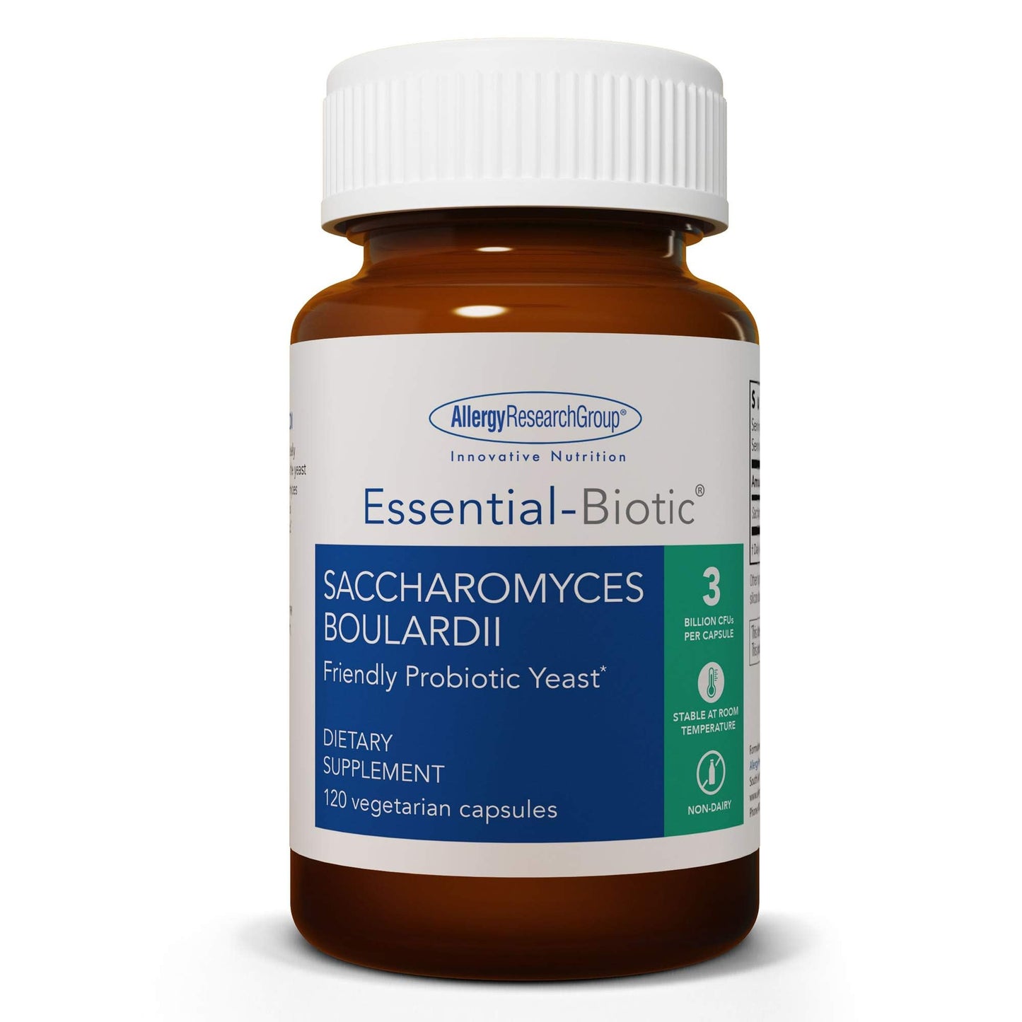 Allergy Research Group Essential-Biotic Saccharomyces boulardii 450mg Probiotic - 120 Count