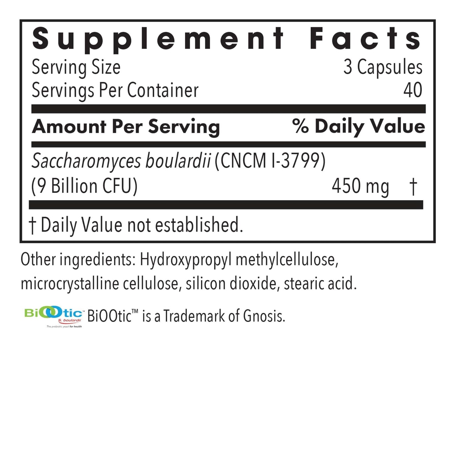Allergy Research Group Essential-Biotic Saccharomyces boulardii 450mg Probiotic - 120 Count