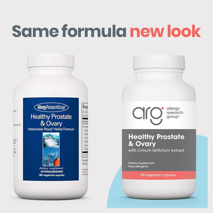 Healthy Prostate & Ovary Supplement – Allergy Research Group (180 Count, Vegetarian)